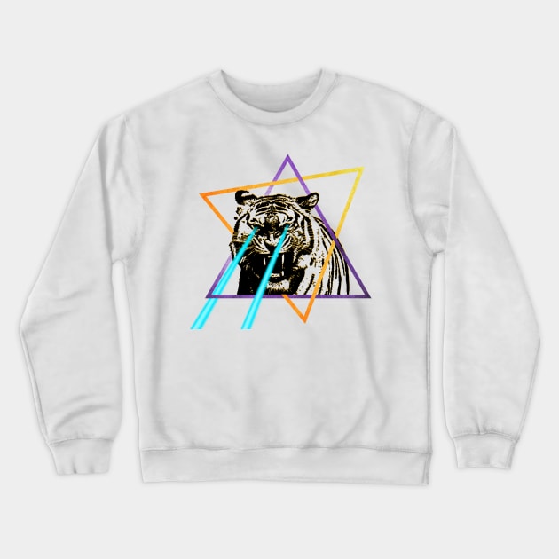 Laser Tiger Crewneck Sweatshirt by HilariousDelusions